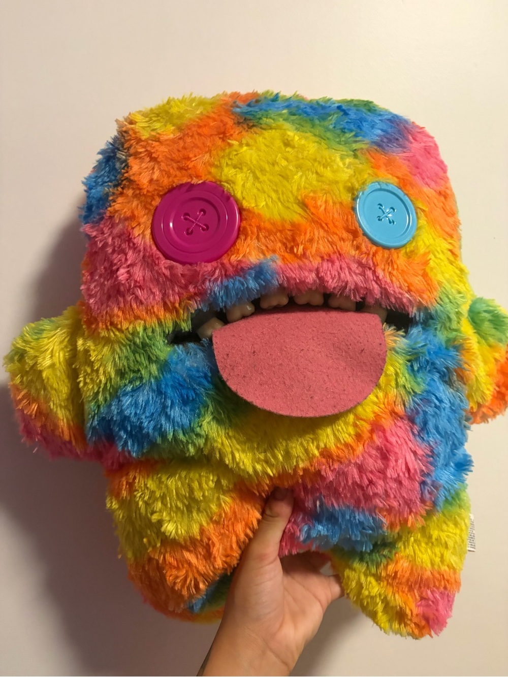 BIGG FUGGLER Plush Fugg Oogah Boogah Rainbow Tie-dye XL Big 15”